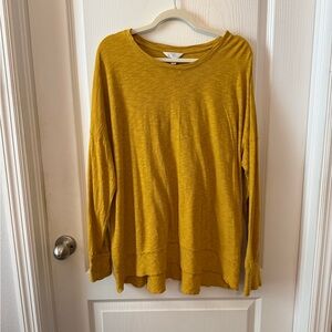 Time and Tru Mustard Long Sleeve Top